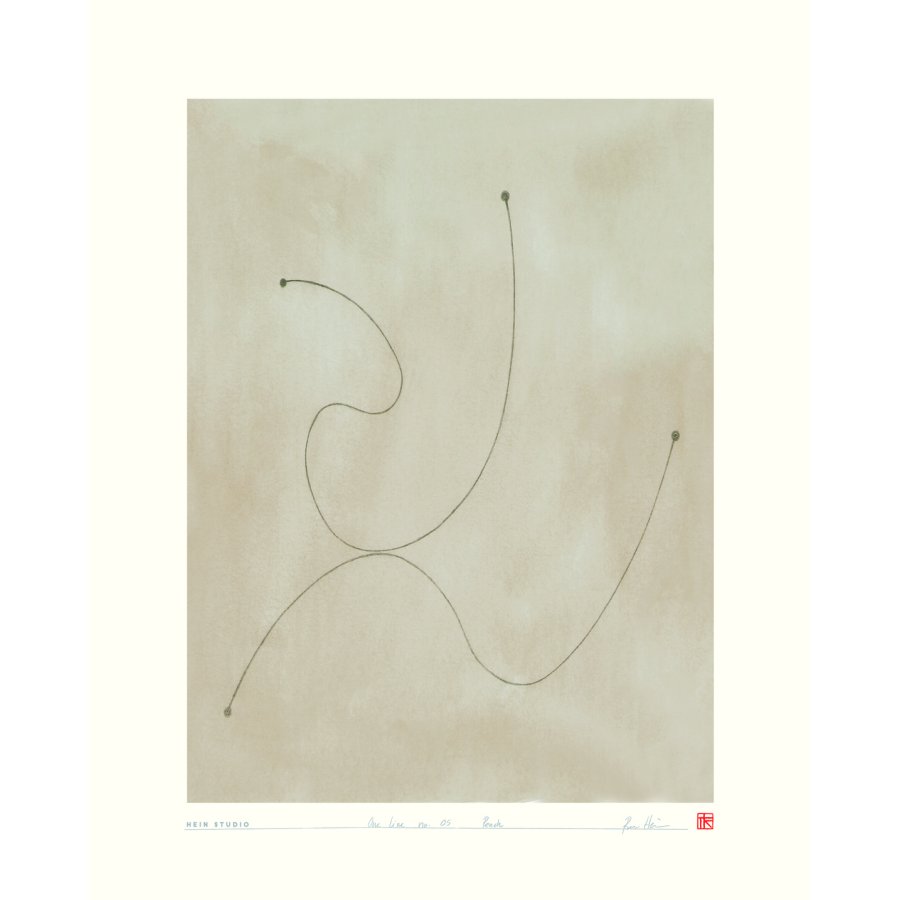 Hein Studio Art Print Collection 2040 One Line Nr. 05 40x50 cm, Peach