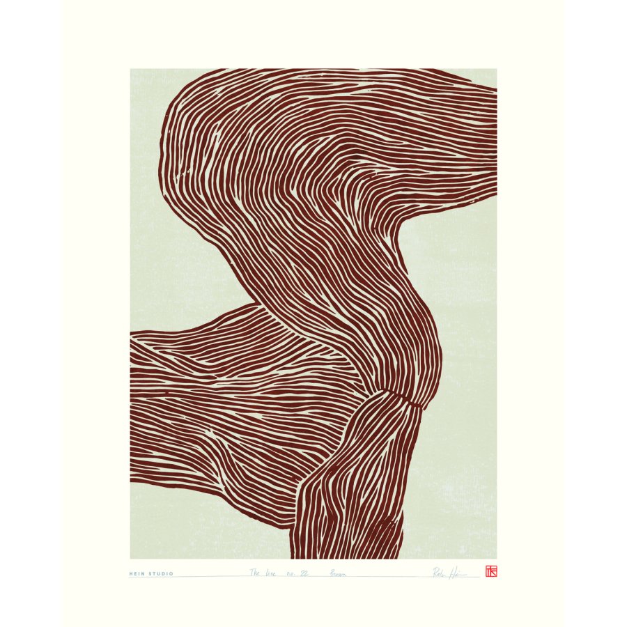 Hein Studio Art Print Collection 2044 The Line no. 22 40x50 cm, Brun