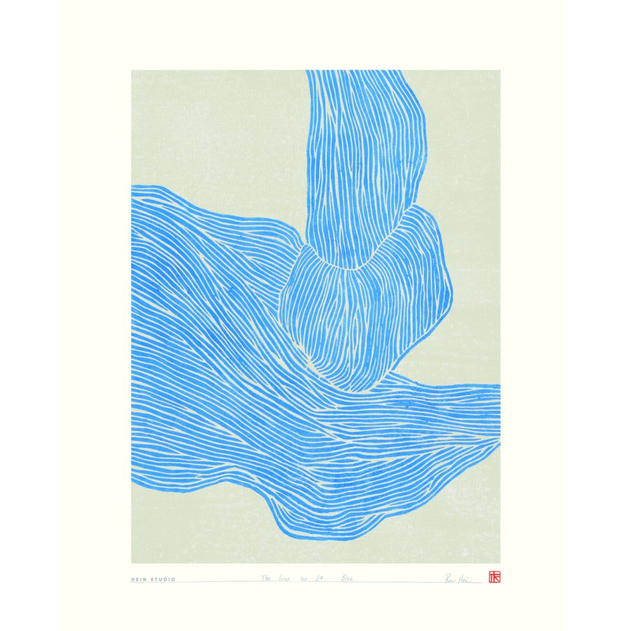 Hein Studio Art Print Collection 2046 The Line Nr. 24 40x50 cm, Blau