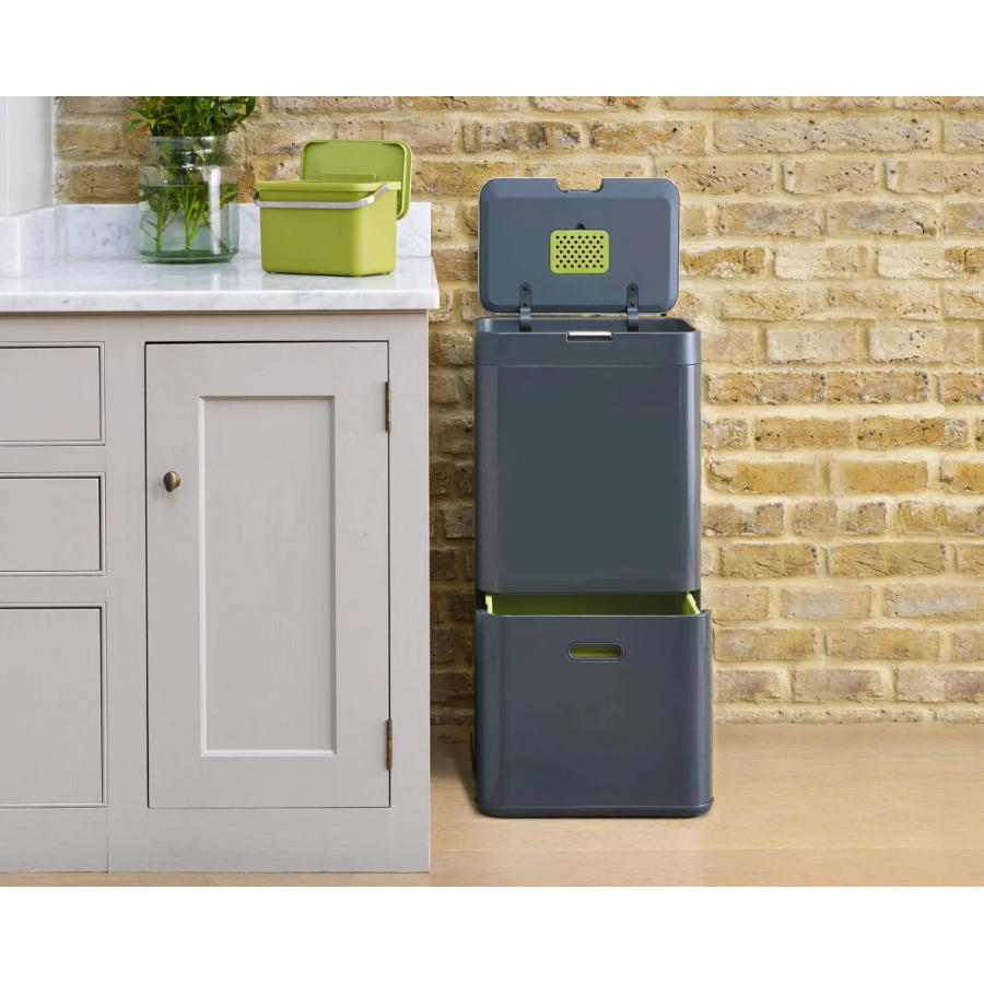 Joseph Joseph Totem 60 affaldssystem grafit/grn, 60 liter