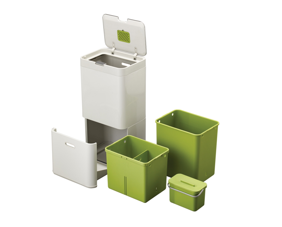 Joseph Joseph Totem 60 affaldssystem grafit/grn, 60 liter