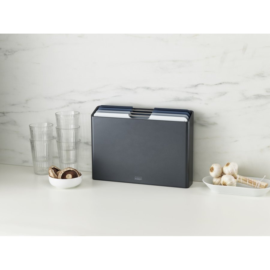 Joseph Joseph Folio Schneidebrett-Set 4-teilig, 24x34 cm, Grau