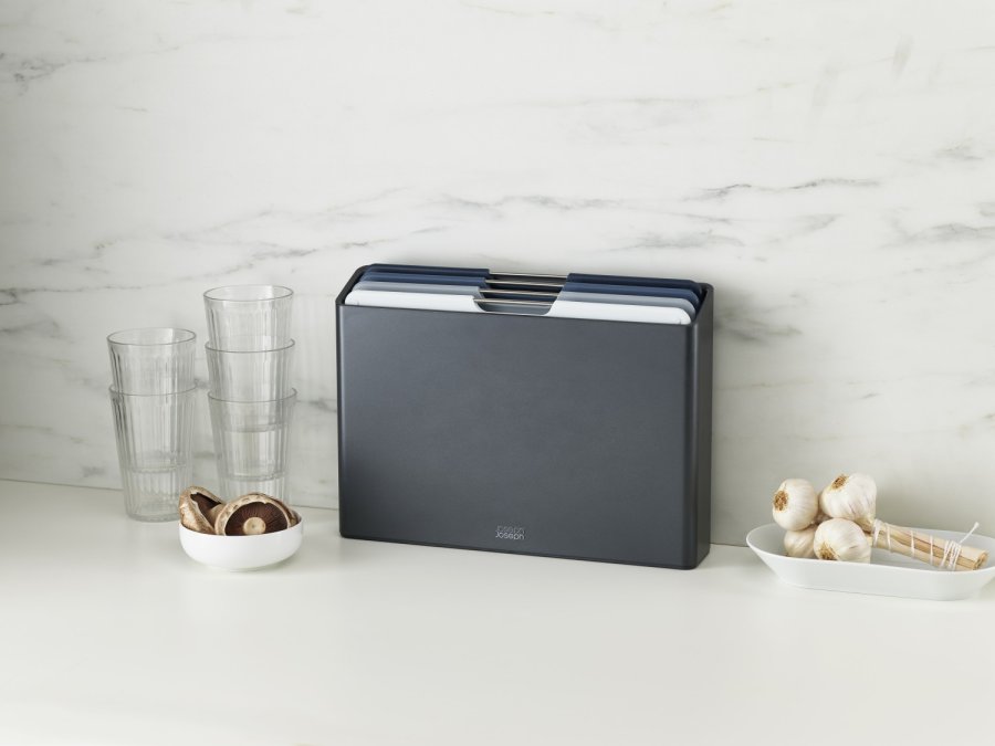 Joseph Joseph Folio Schneidebrett-Set 4-teilig, 24x34 cm, Grau