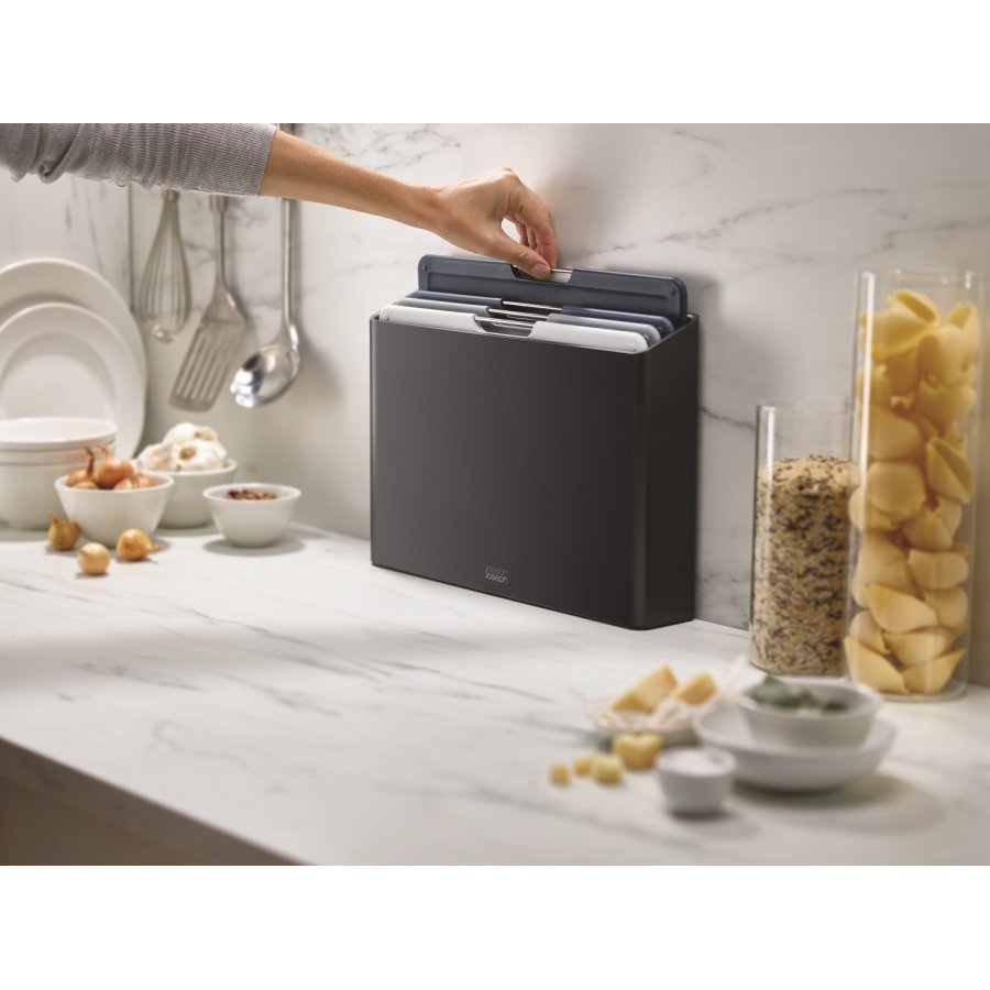 Joseph Joseph Folio Schneidebrett-Set 4-teilig, 24x34 cm, Grau