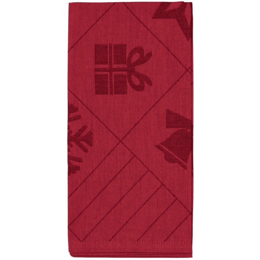 Rosendahl Natale Serviette 4er Set, 45x45 cm, Rot