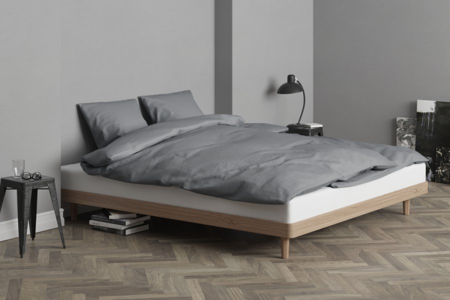 Juna Cube Sengest 200x200 cm, Mrk Gr