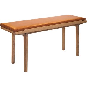 Kath & Andersen KA60 Bnk m. Lderhynde 110 cm, Eg/Cognac