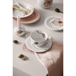 Kähler Hammershøi Poppy Lysestage H7 cm, Hvid