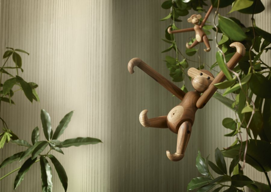 Kay Bojesen Affe Large 47 cm, Teak und Limba