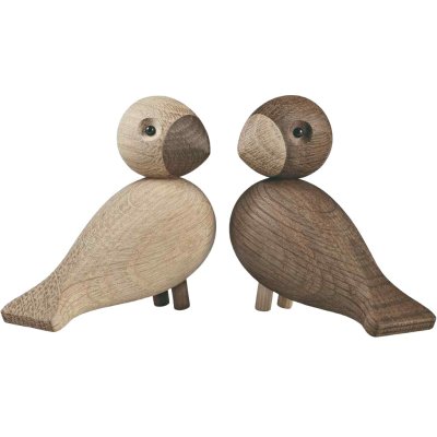 Kay Bojesen Turtelt�ubchen 9 cm, Eiche ger�uchert/Natur