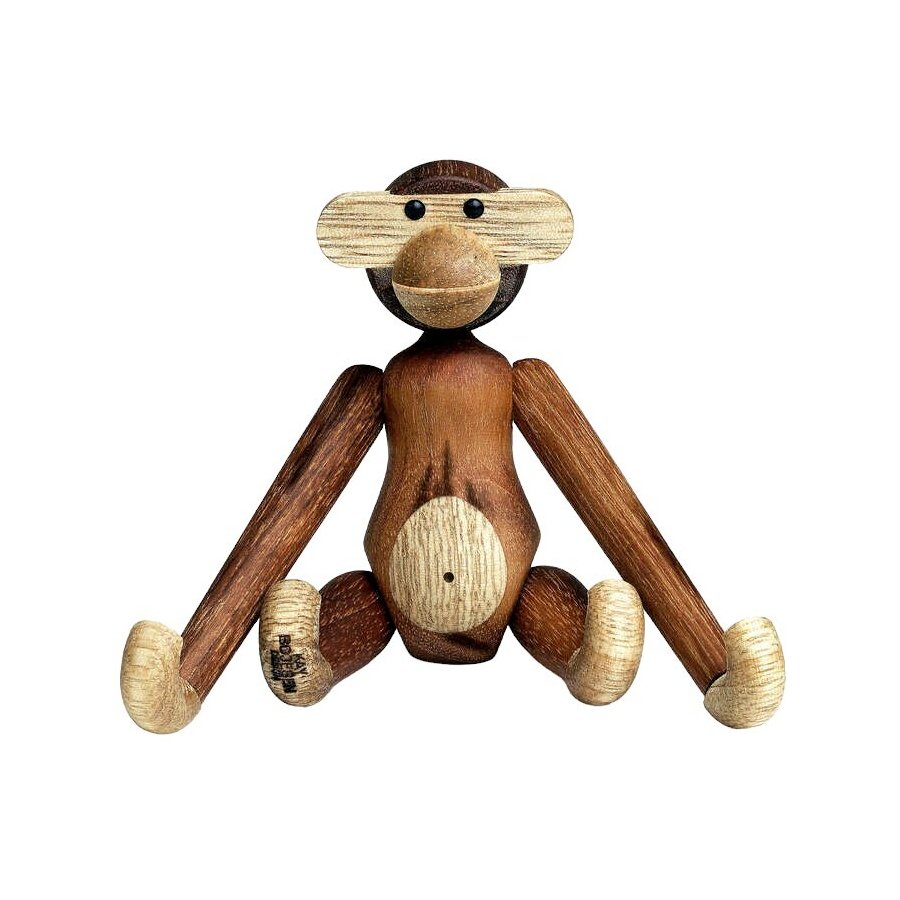 Kay Bojesen Affe Mini 9,5 cm, Teak und Limba