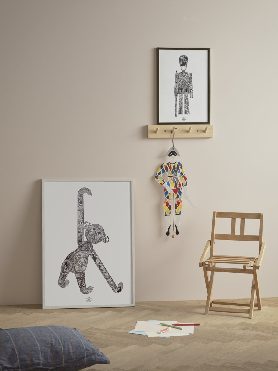 Kay Bojesen Garder Plakat 30x40 cm, Sort/Hvid