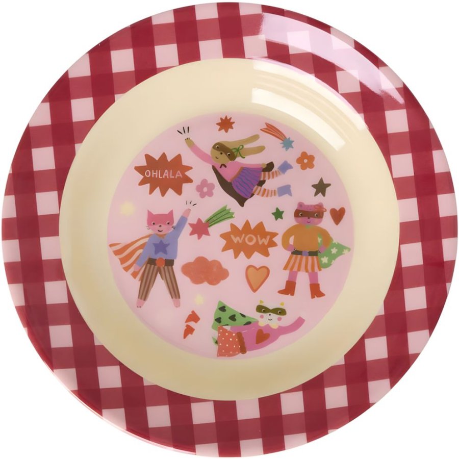RICE KIDS Sk�l �20 cm, Hero/Pink