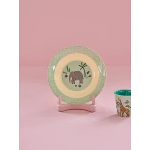 RICE Skål Ø20 cm, Blåt Jungledyr