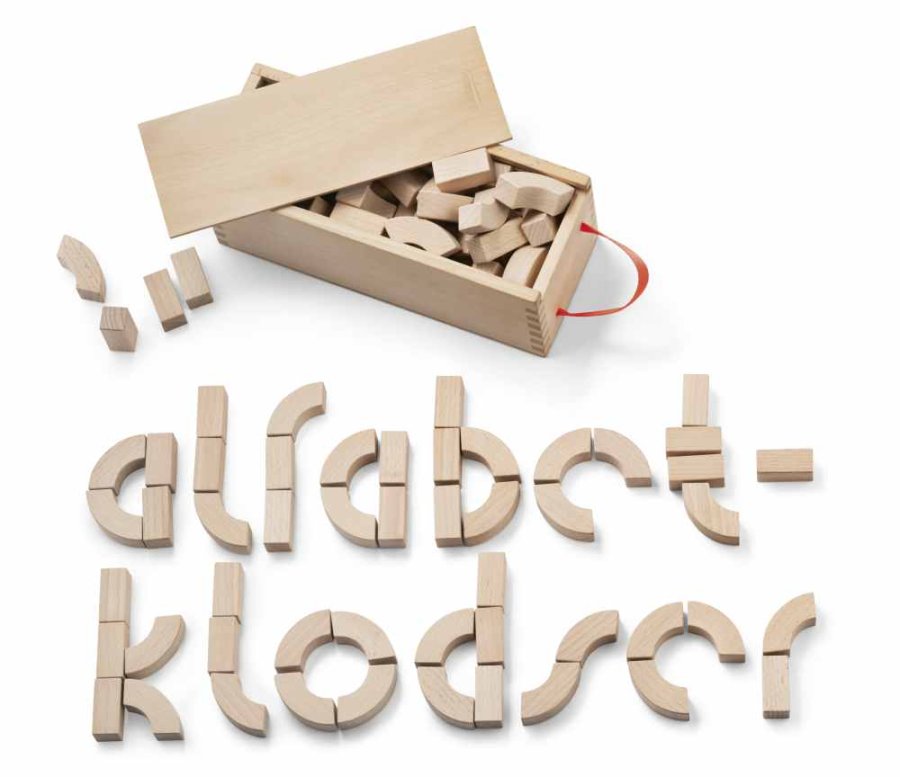 Kay Bojesen Alfabetklodser Bgetr, 27x10,5x10 cm