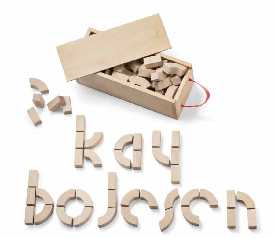 Kay Bojesen Alfabetklodser Bgetr, 27x10,5x10 cm