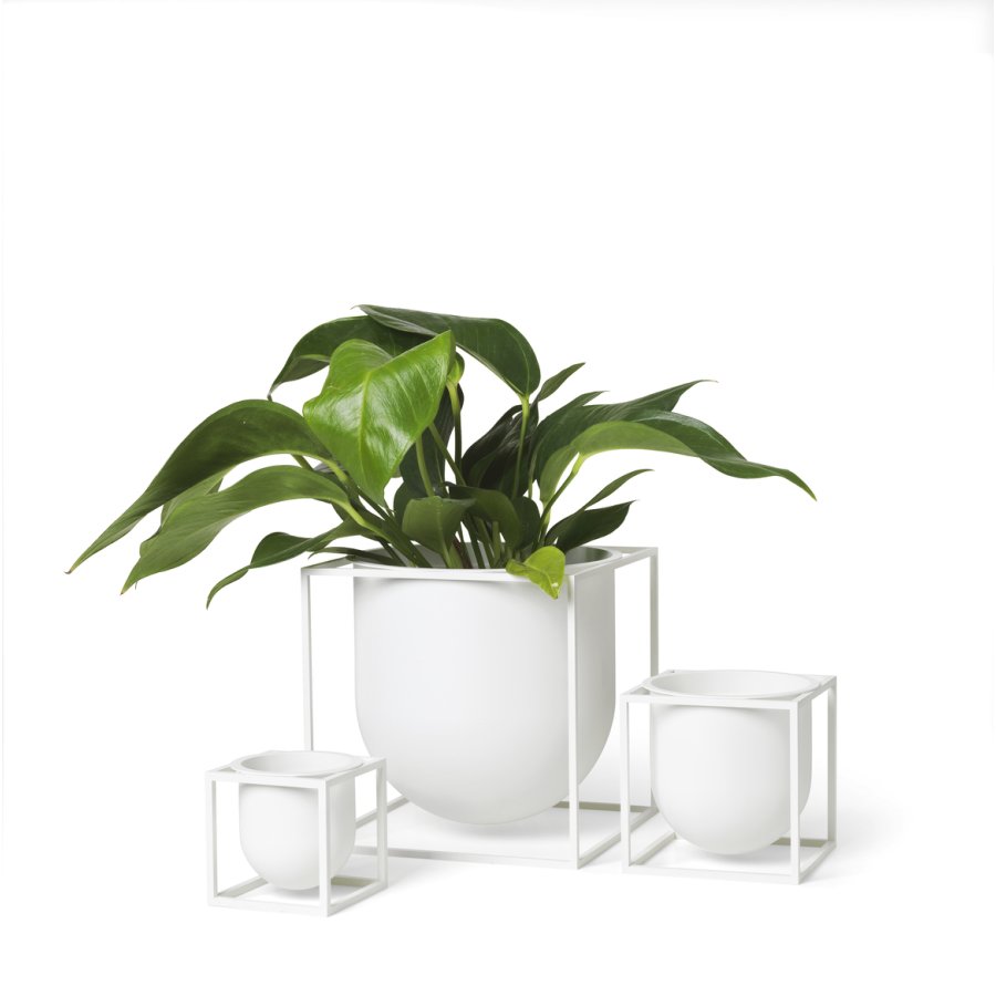 Audo Kubus 14 Urtepotte H14 cm, Hvid