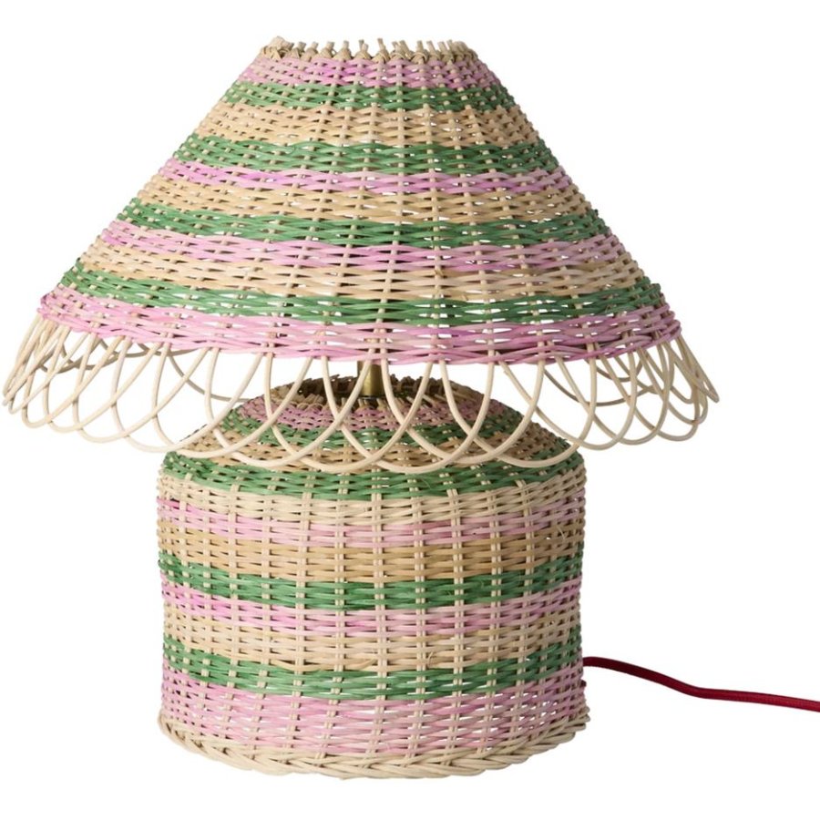 RICE Bordlampe H41 cm, Pink