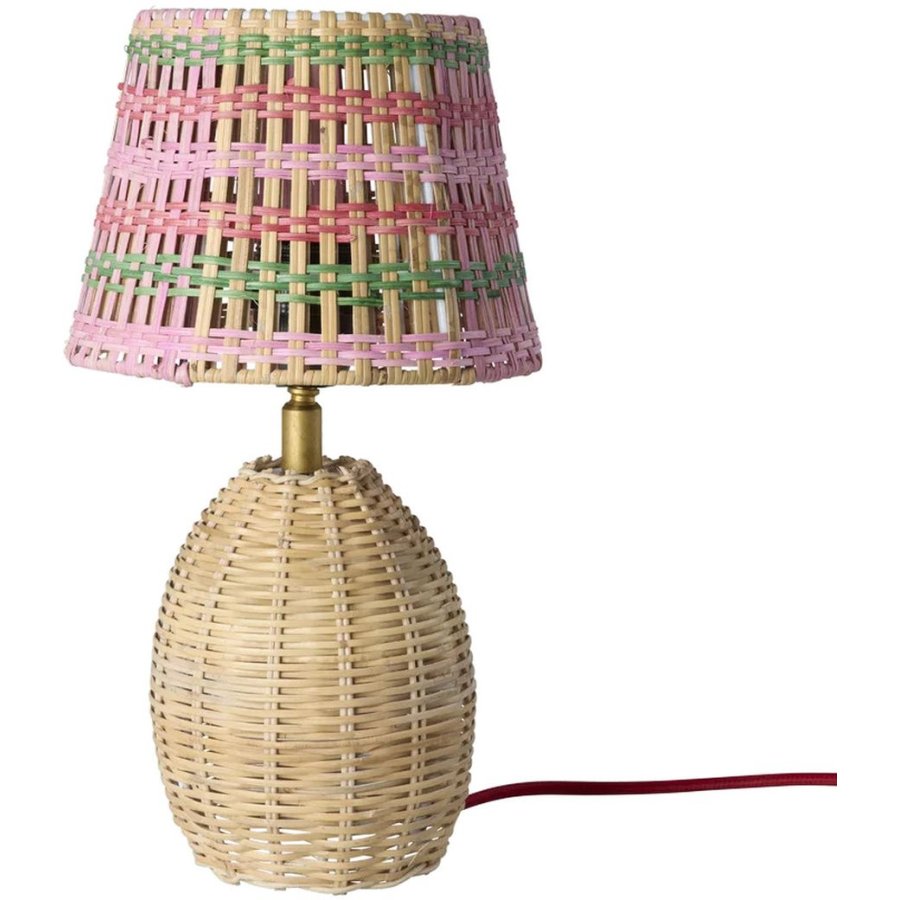 RICE Bordlampe H17,5 cm, Pink