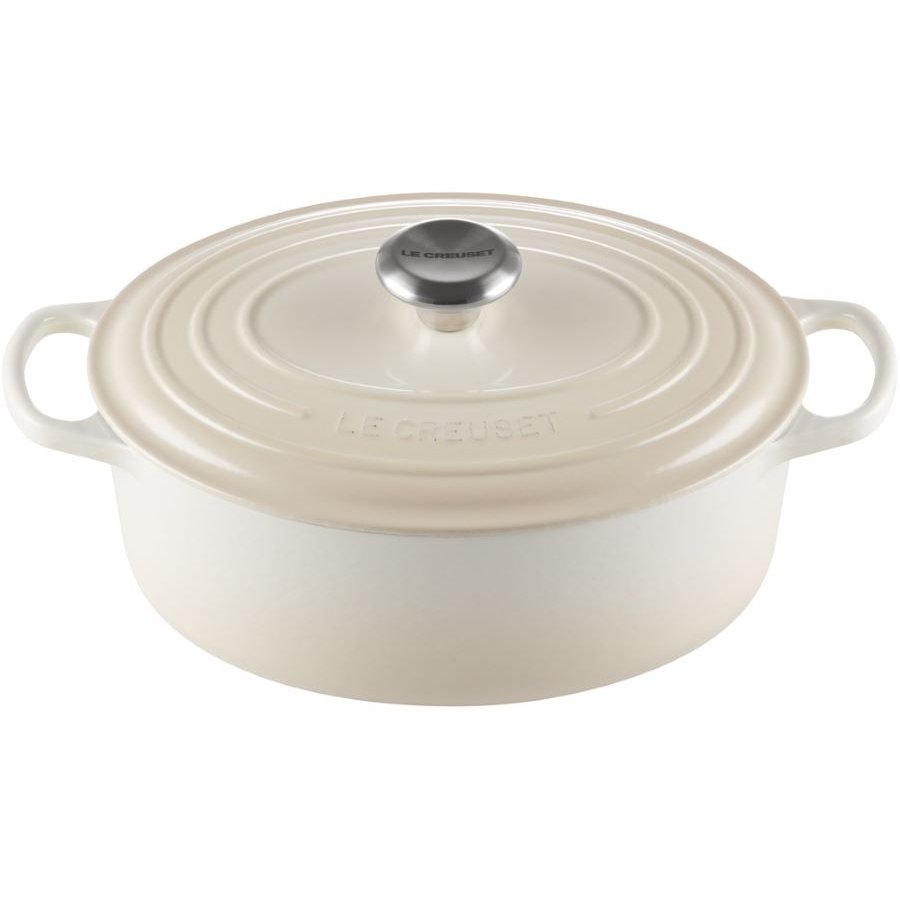 Le Creuset Signature Oval Gryde 31 cm/6,3 L, Meringue