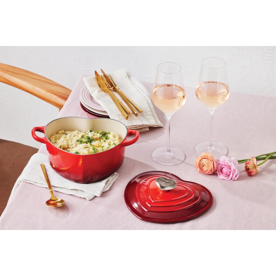 Le Creuset Hjertegryde m. Hjerteknop 20 cm/1,9 L, Cerise