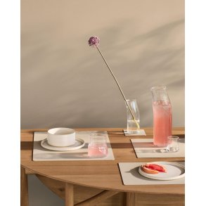 LIND DNA Square Recycled Læder Dækkeserviet 35x45 cm, Nupo Oyster White