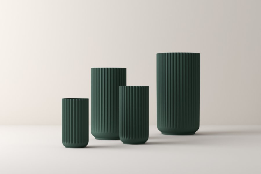 Lyngby Porceln Vase H20,5 cm, Copenhagen Green