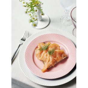 Lyngby Porcelæn Rhombe Color Tallerken 21 cm, Rosa