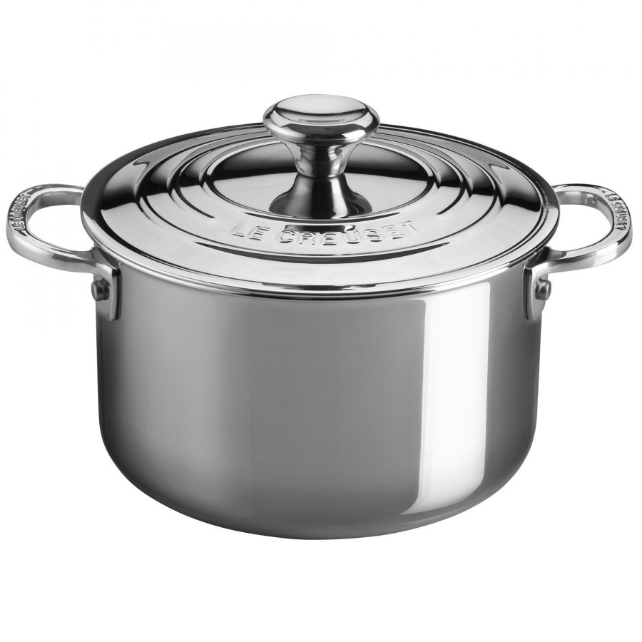 Le Creuset 3-Ply Signature Dyb Gryde m. Lg 24 cm/6 L