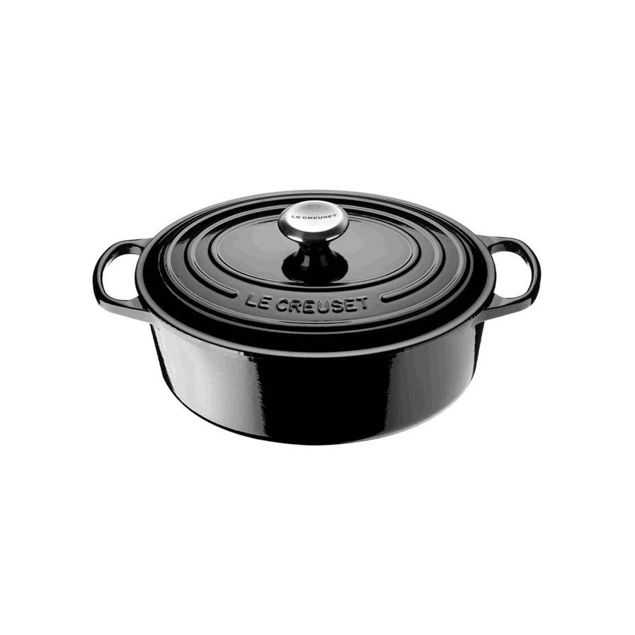 Le Creuset Signature Oval Stbejernsgryde 31 cm/6,3 L, Sort
