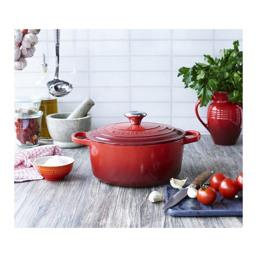 Le Creuset Signature Gryde 22 cm/3,3 L, Cerise