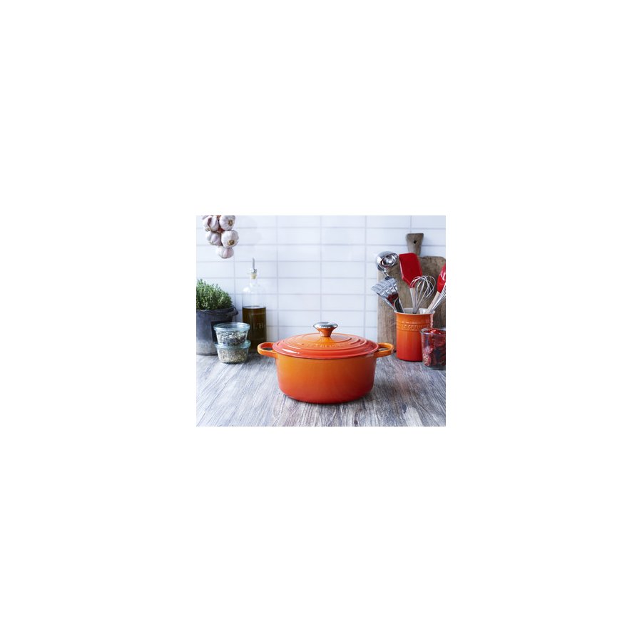 Le Creuset Signature Rund Stbejernsgryde 22 cm/3,3 L, Volcanic