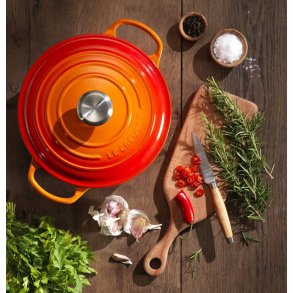 Le Creuset Signature Rund Støbejernsgryde 24 cm/4,2 L, Volcanic