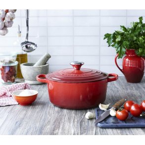 Le Creuset Signature Rund Støbejernsgryde 26 cm/5,3 L, Cerise