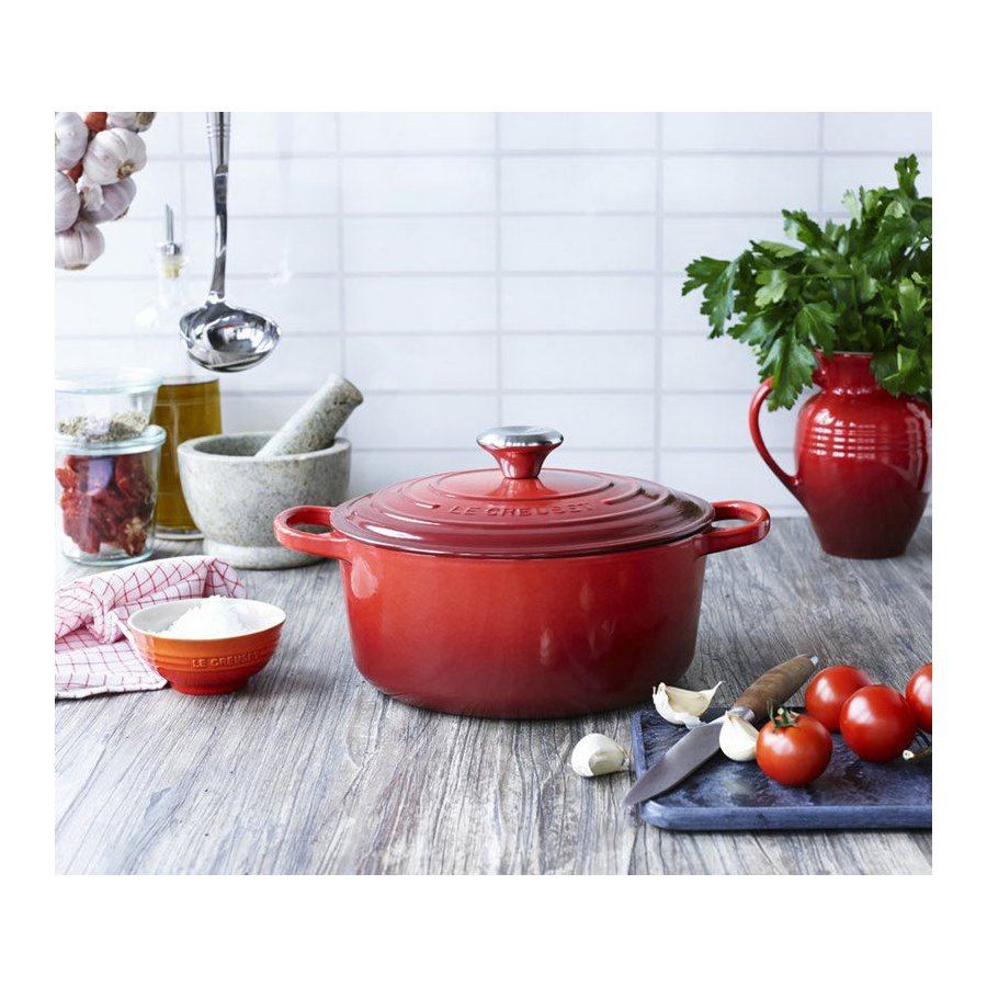 Le Creuset Rund gryde 34 cm/12 L, Cerise Rd