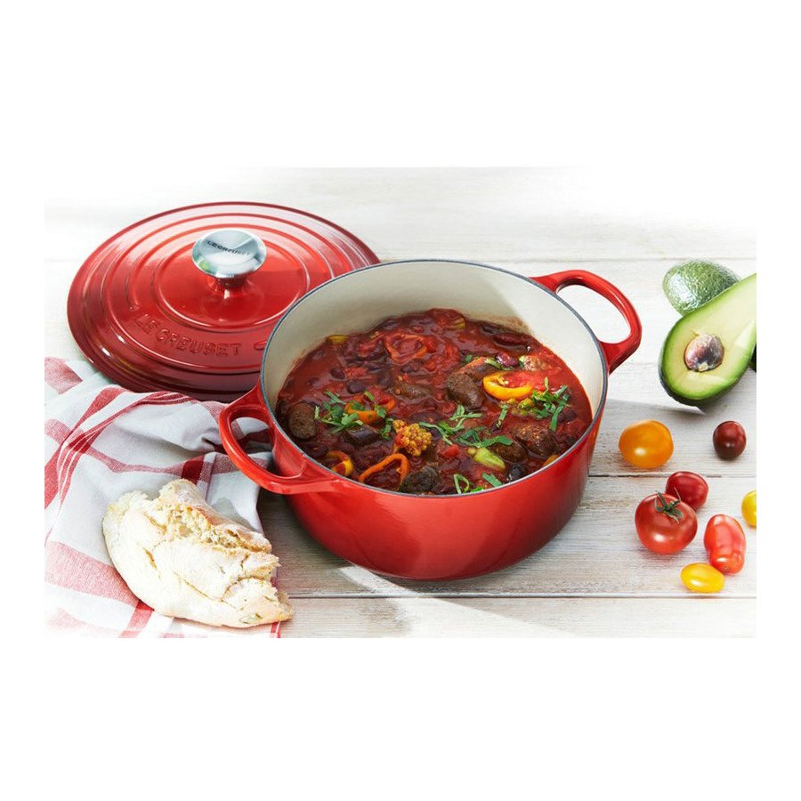 Le Creuset Rund gryde 34 cm/12 L, Cerise Rd