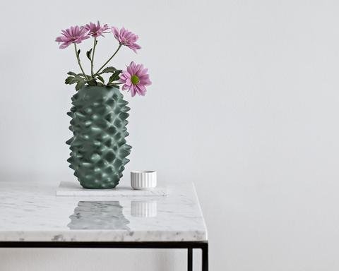 Lyngby Vesterbro Vasen 20cm Mat Grøn