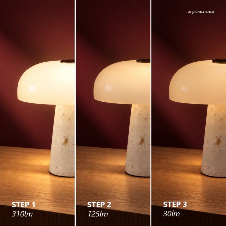 DFTP Glossy Mini Tischlampe H24,3 cm, Wei�