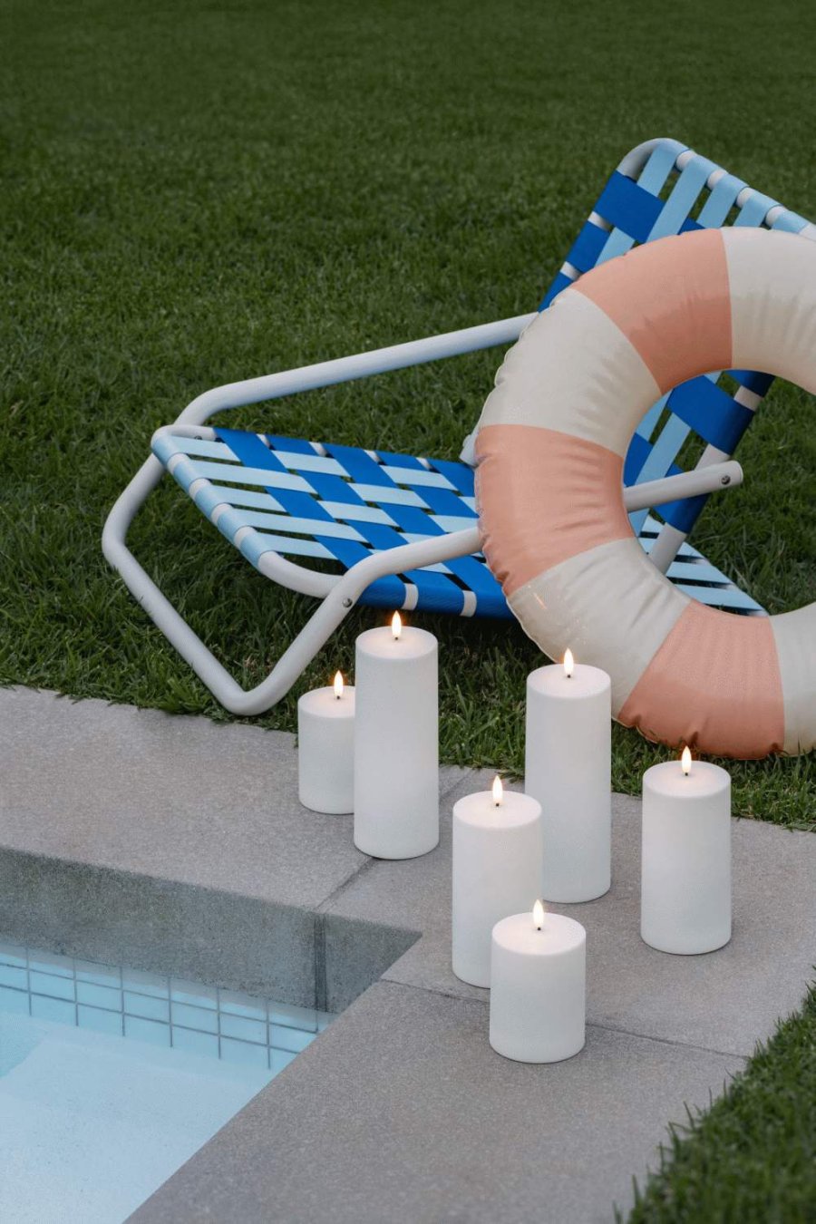 Moods & More Stompkaars Buiten LED �7,8xH15 cm, Wit