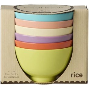 RICE Glory Days Colors Sk�l 6 stk. 15 cm, Multi
