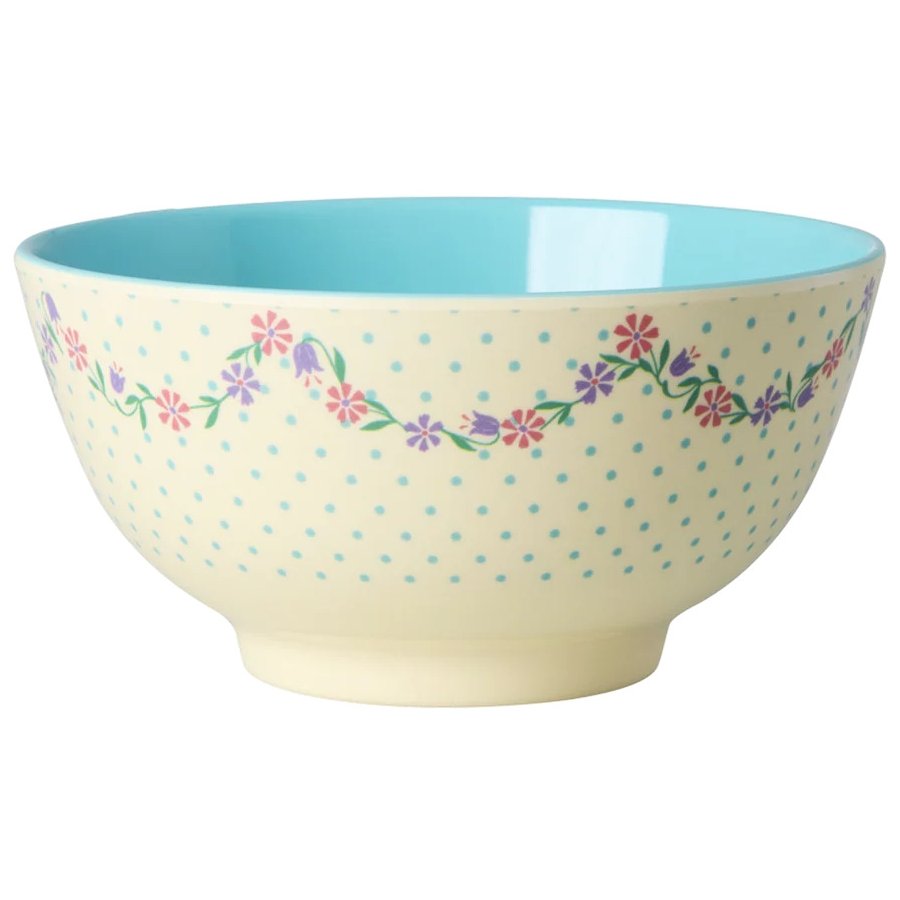 RICE Sk�l �15 cm, Dots and Flowers