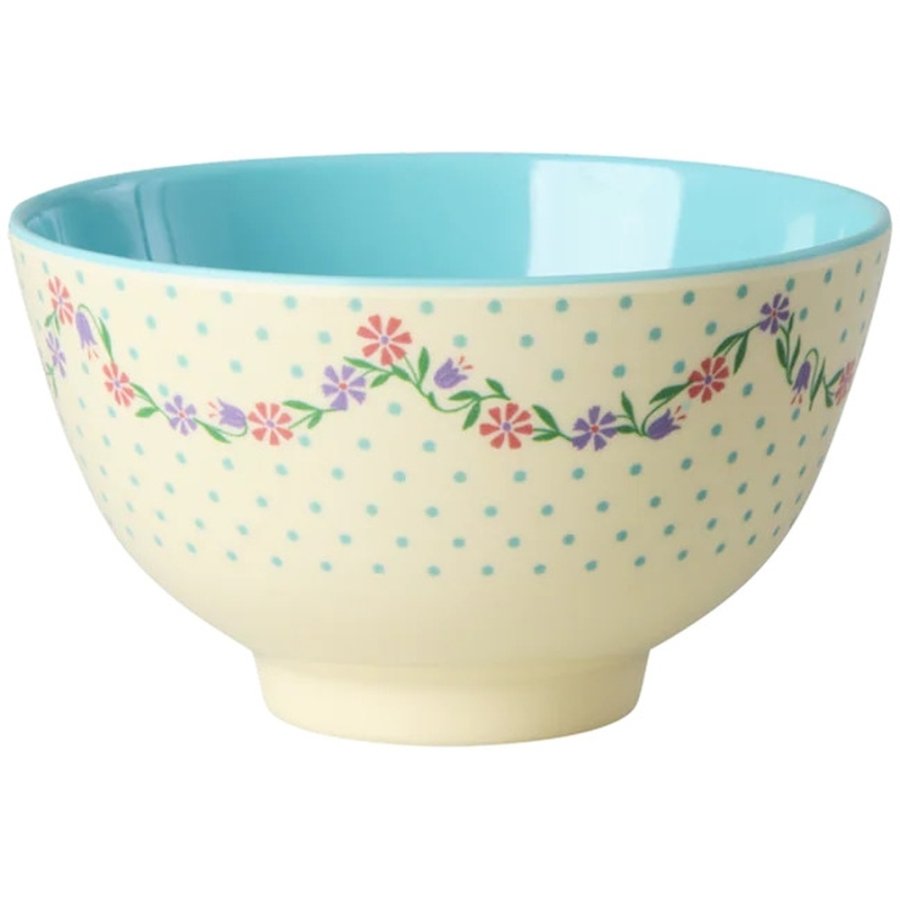 RICE Sk�l �11 cm, Dots and Flowers