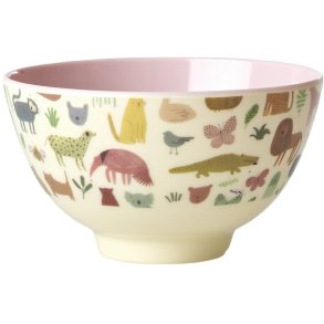 RICE KIDS Schale 11 cm, Pink sweet jungle