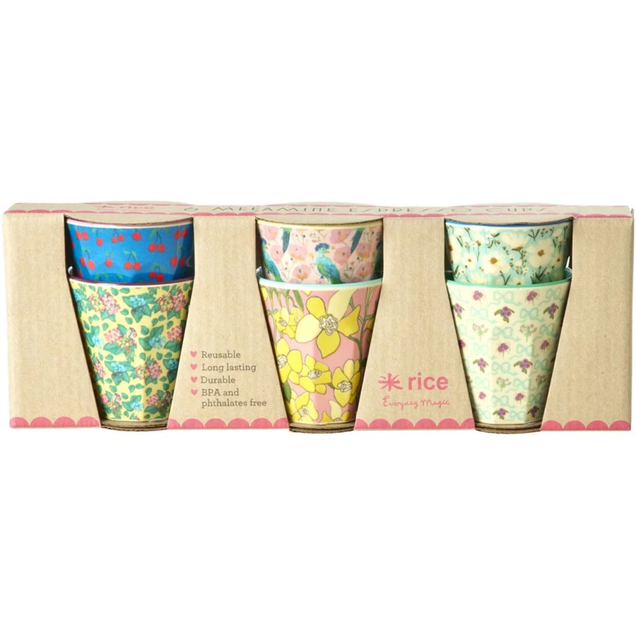 RICE Espressokop 6 stk. 8 cl, Flowers