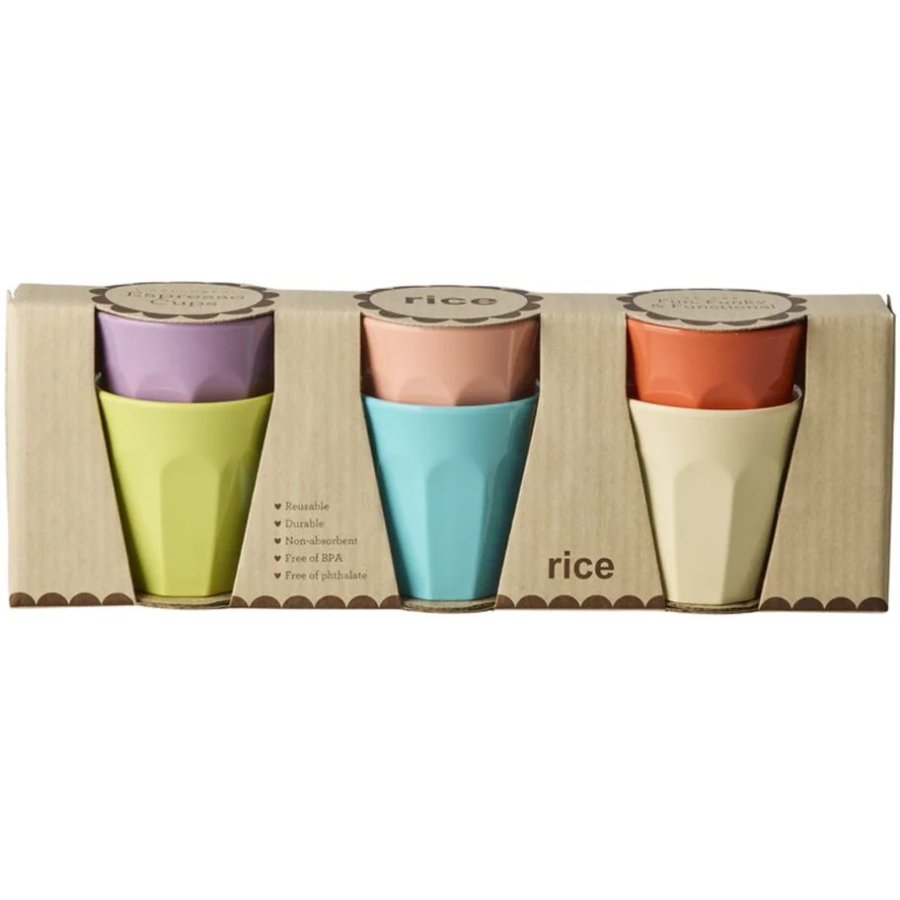 RICE Espressokop 6 stk. 8 cl, Multi