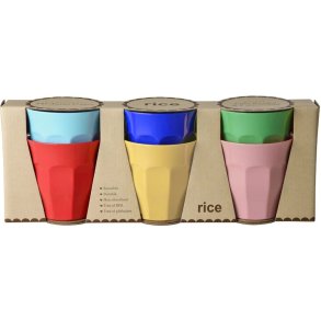 RICE Tasse 6er Set 25 cl, Solid Colors/Multi
