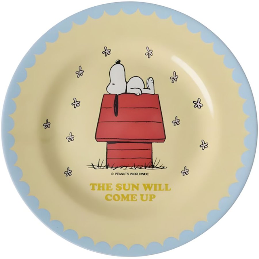 RICE KIDS Bord 20 cm, Snoopy/Creme