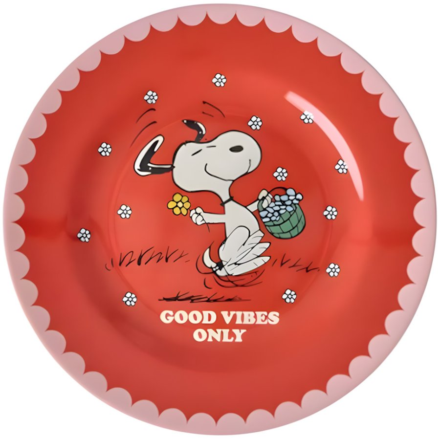 RICE KIDS Bord 20 cm, Snoopy/Rood