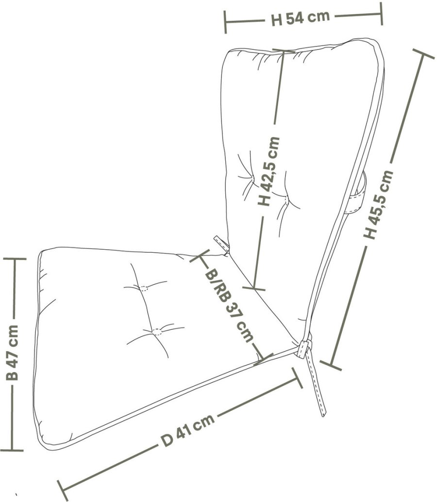 Mandalay Marguerit Gartenauflagen, Schwarz