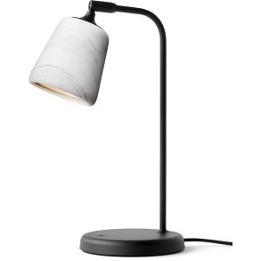 New Works Material Tischlampe H45 cm, Weier Marmor